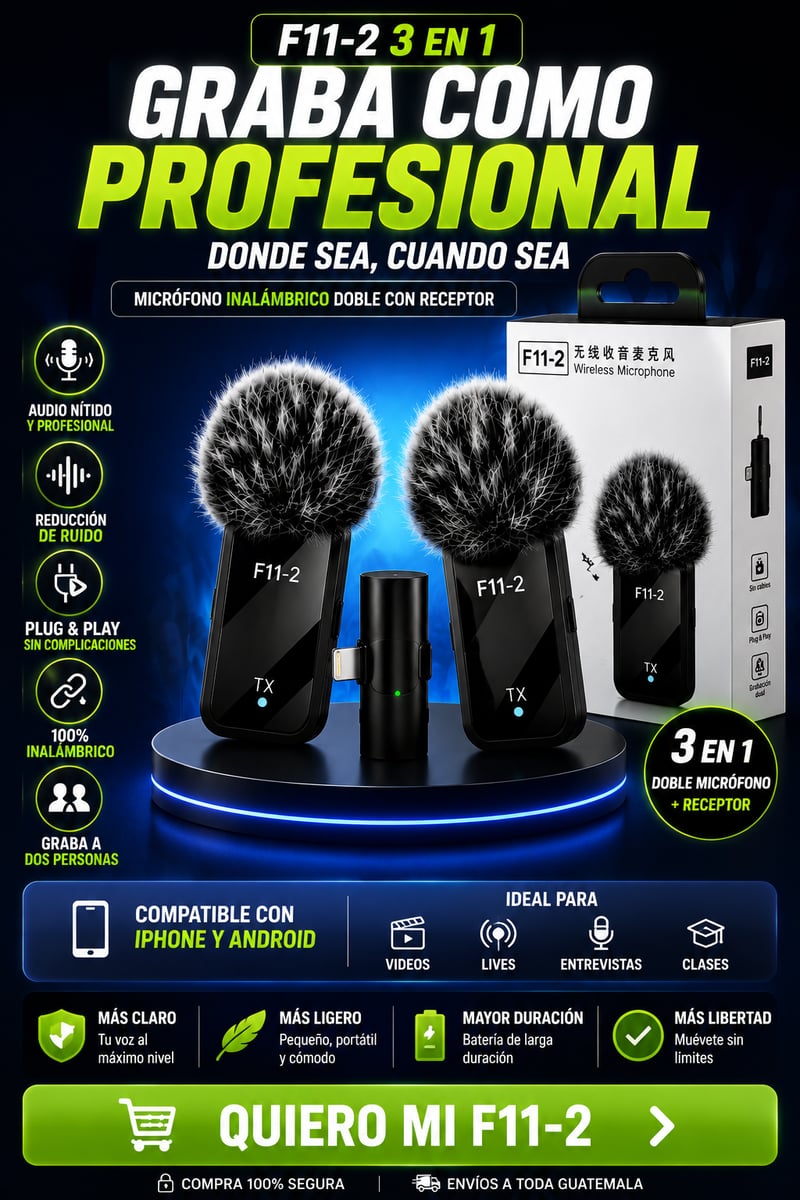 Microfonos 3 en 1 DUAL F11-2