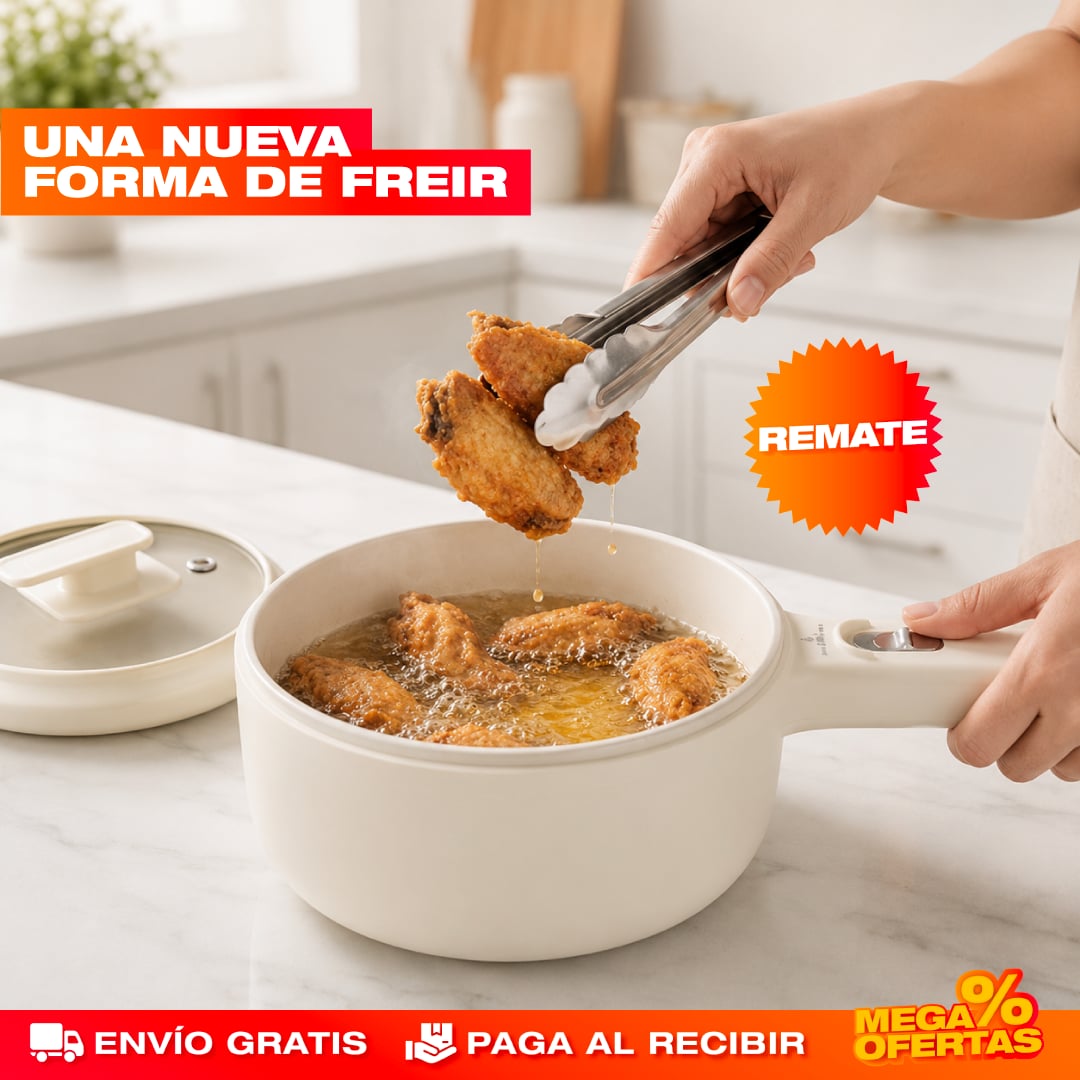 Olla Eléctrica Multifuncional – Hierve, Fríe y Cocina al Vapor en Una Sola