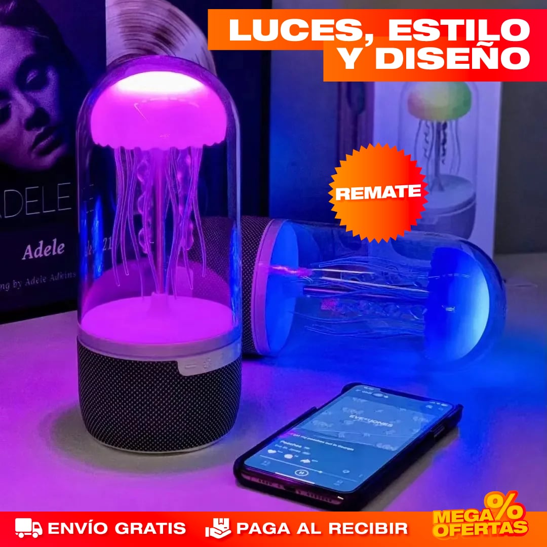PARLANTE BLUETOOTH LUCES MEDUSA