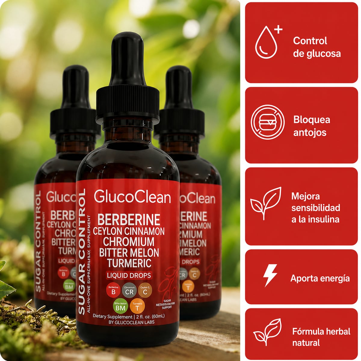 Gluco Clean™ 30 ml | Controla el Azúcar y Protege tu Corazón+ Envio Gratis
