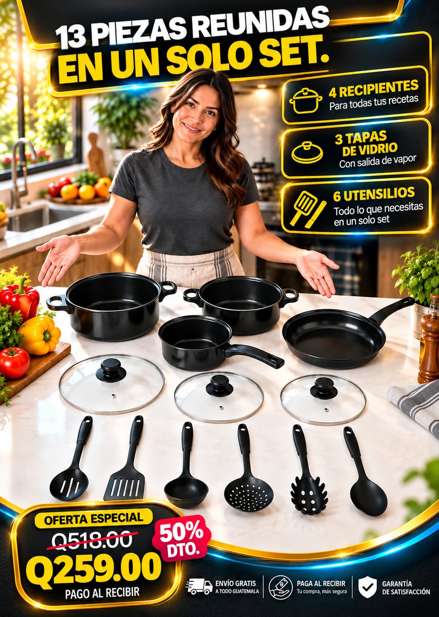 Set de Ollas 13 Piezas