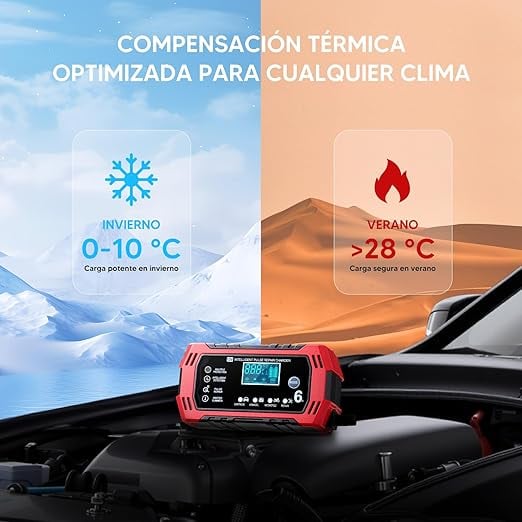SmartCharge™ ⚙️ - Carga rápida y protección total (12V - 6A)⚡🔥