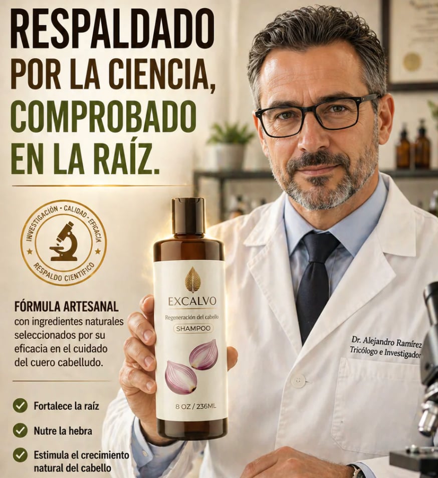 Shampoo Excalvo: Tratamiento capilar artesanal diseñado para hombres- Resultados en 45 Dias