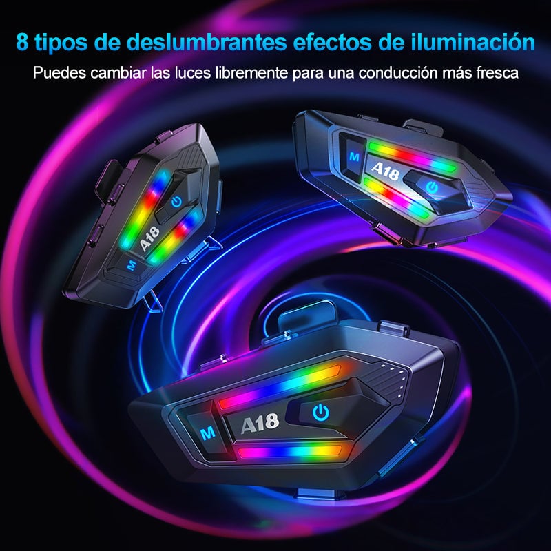 Intercomunicador Audífonos Bluetooth Para Casco De Moto A18