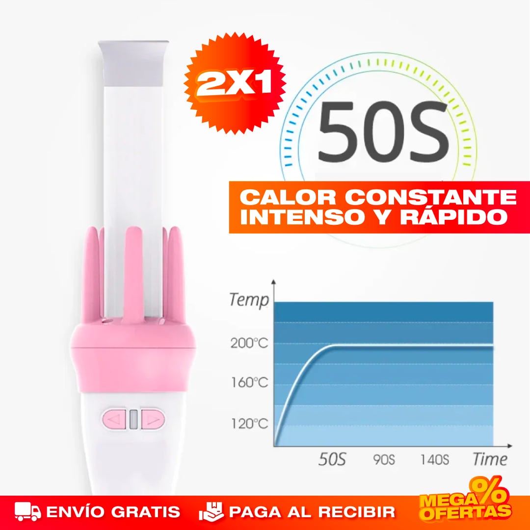PROMO 2X1 RIZADORA ELÉCTRICA GIRATORIA PARA PELO