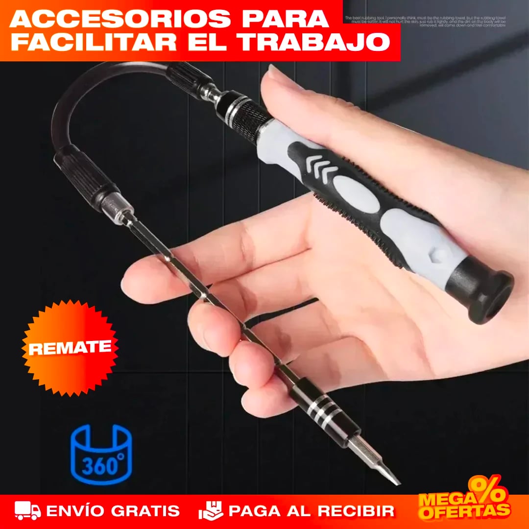 KIT DESTORNILLADORES PARA ELECTRÓNICOS 110 PIEZAS
