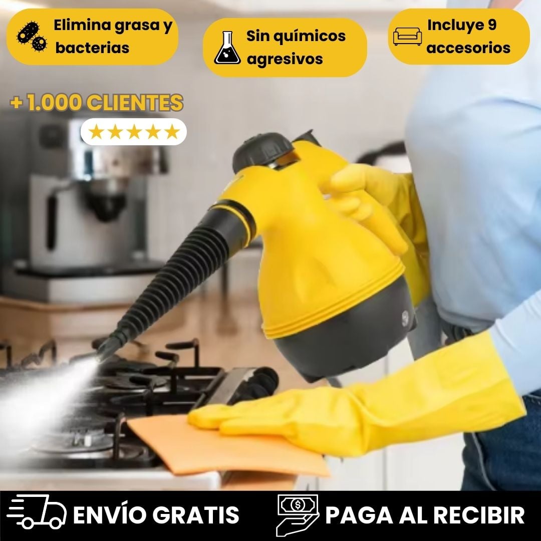 Limpiador Profesional UltraSteam™ + Kit de 9 Accesorios (GRATIS HOY)