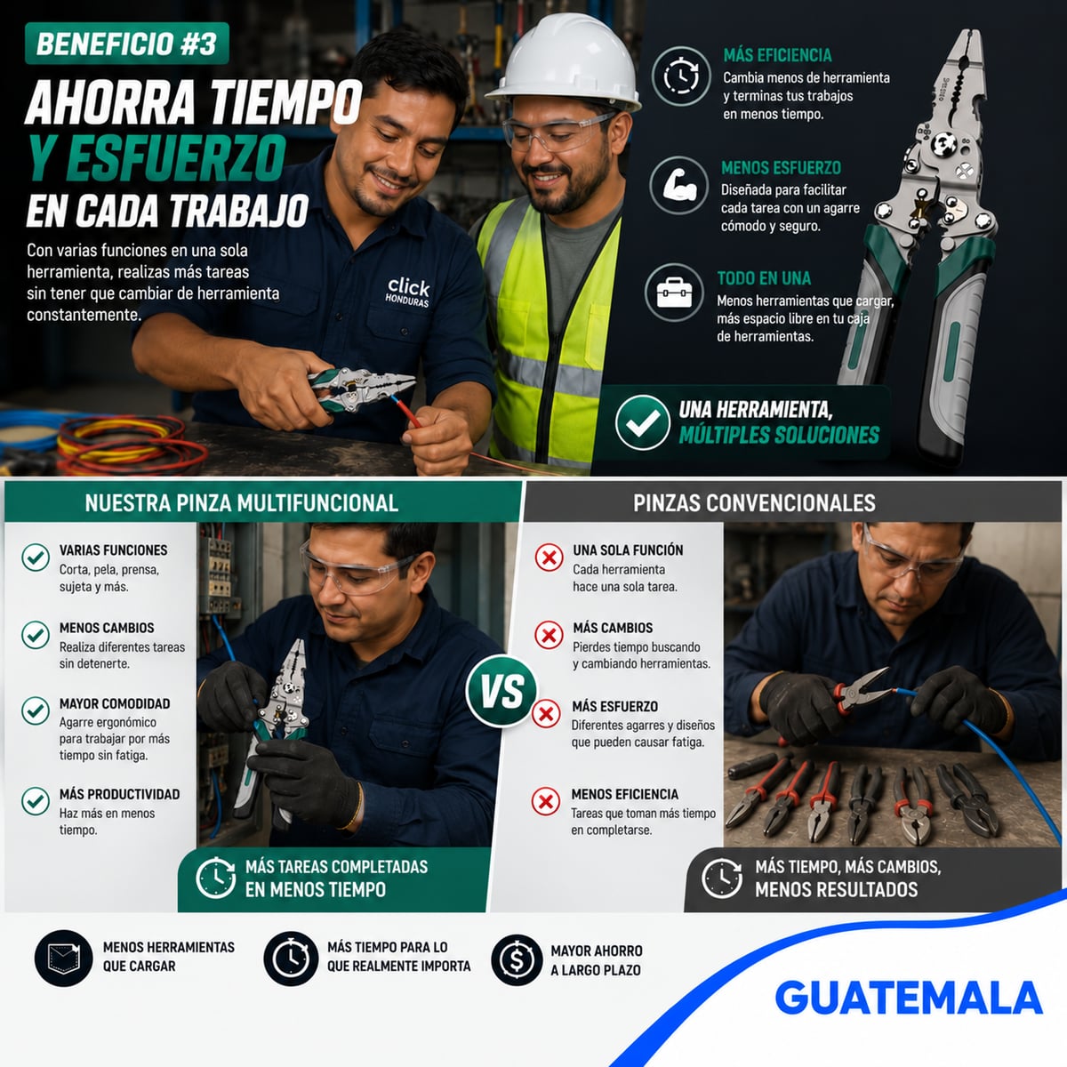 ALICATE UNIVERSAL PARA ELECTRICISTA TENAZA CORTADORA DE CABLE