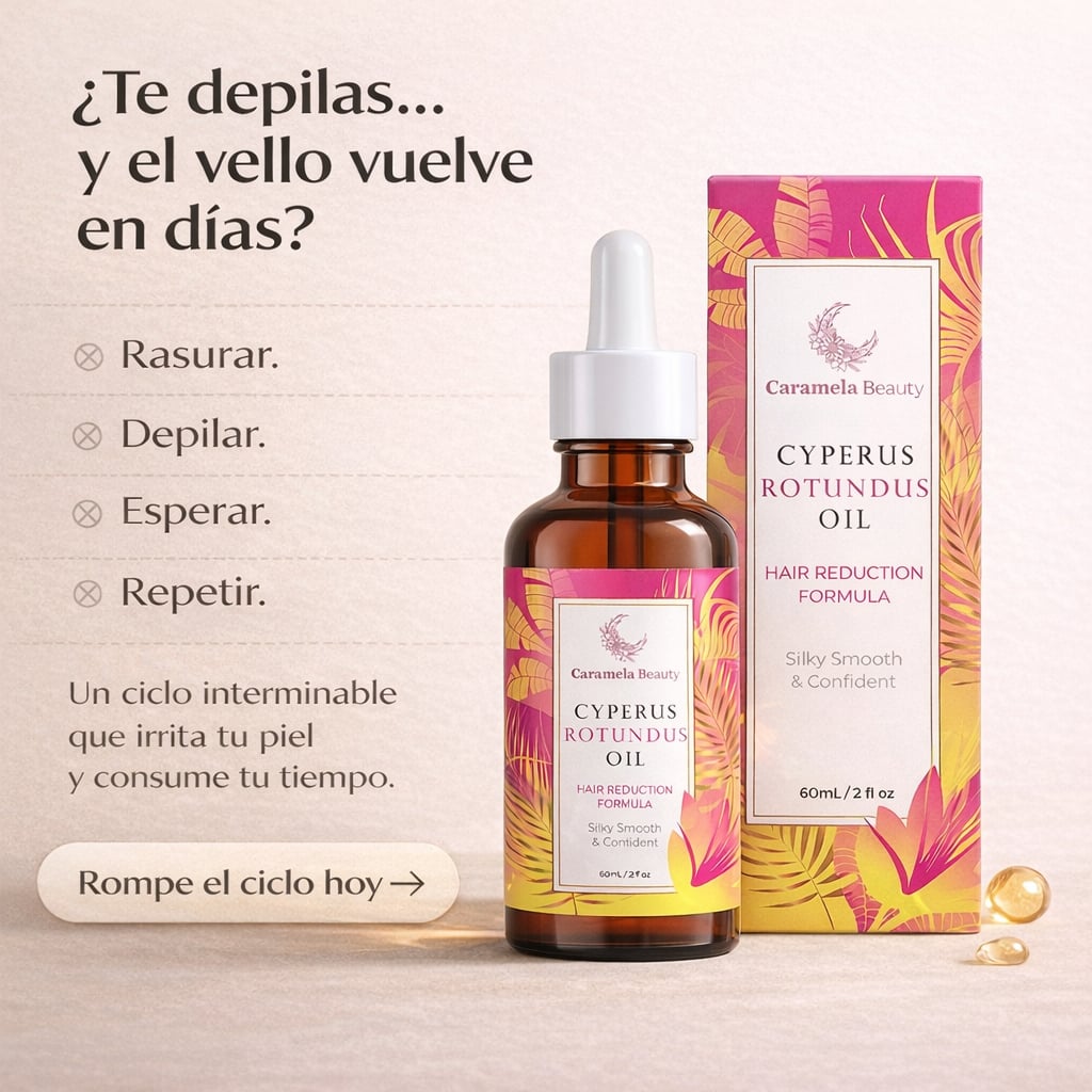 Cyperus Rotundus Oil | Menos vello, piel más suave por más tiempo