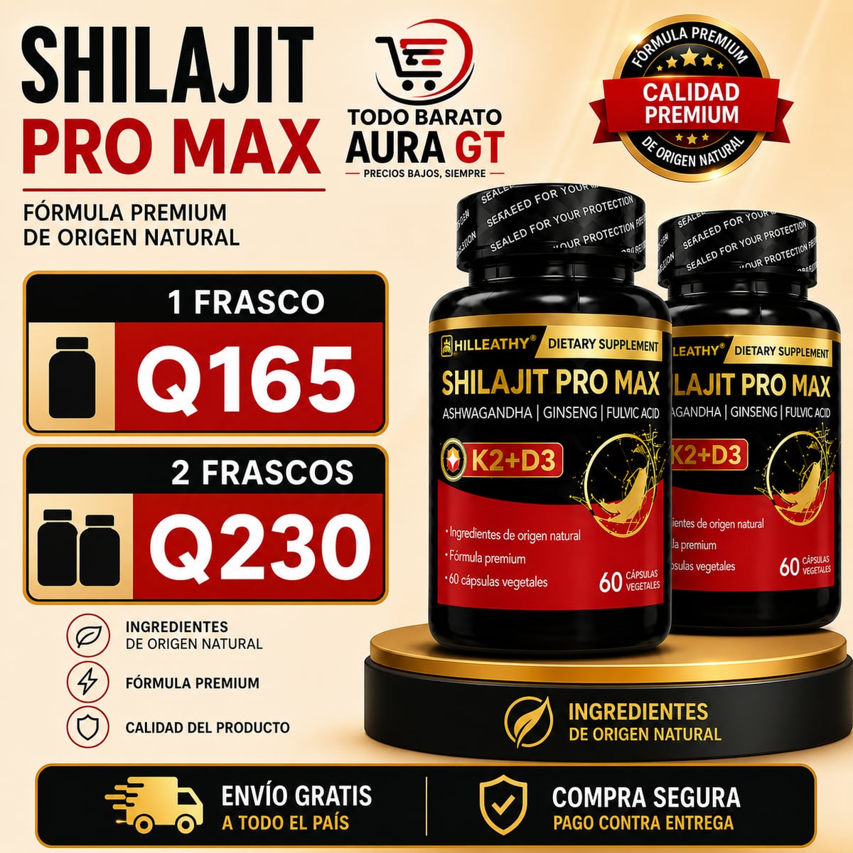 🔥 SHILAJIT PRO MAX® - Apoyo para un estilo de vida activo - Envío Gratis - Pago contra entrega 🔥