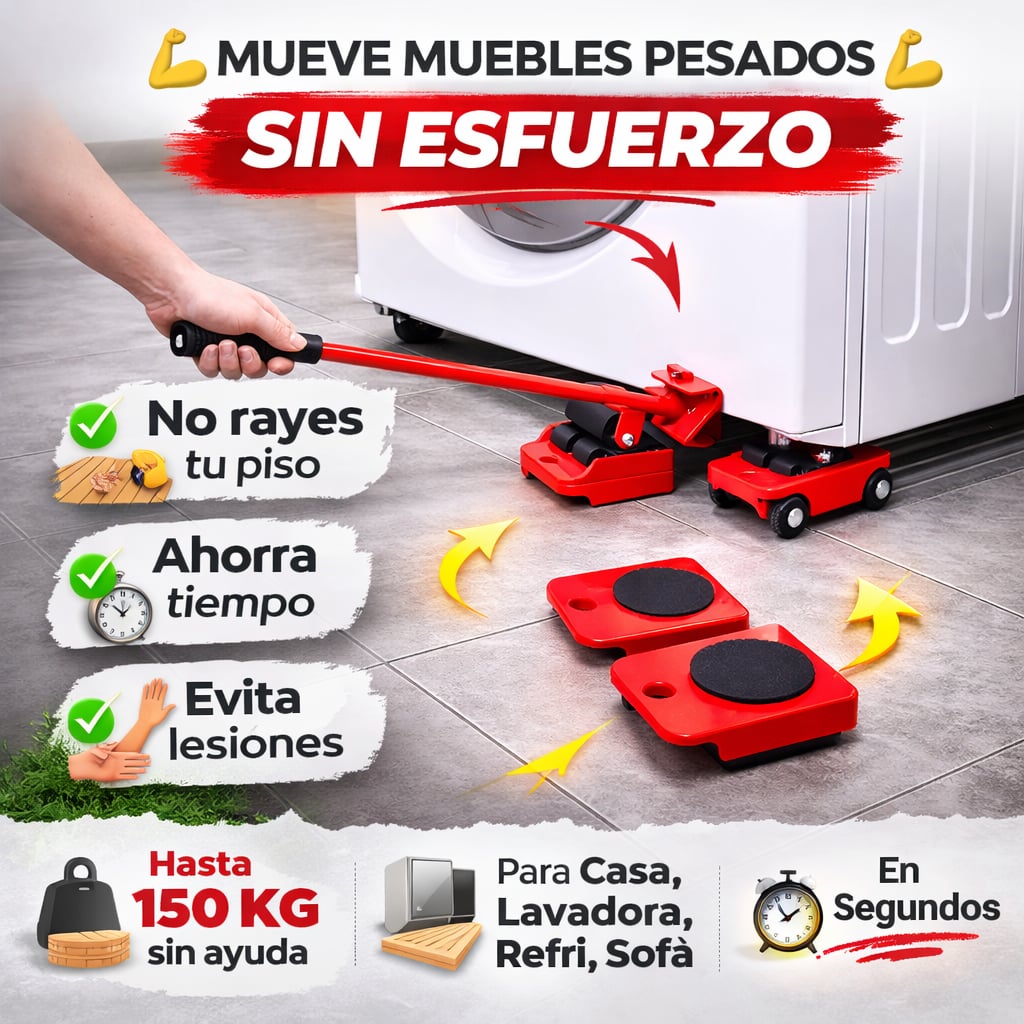 Elevador de Muebles (Juego de 5 piezas) + Envío Gratis