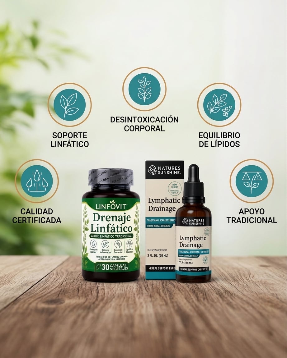 🌿Combo Linfovit Cápsulas + Lymphatic Drainage Gotas -ENVIO GRATIS