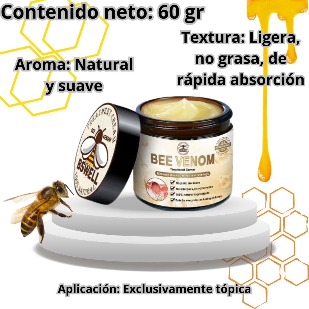 Crema premium BEE VENOM-QUITA VERRUGA Y TAGS DE PIEL🐝