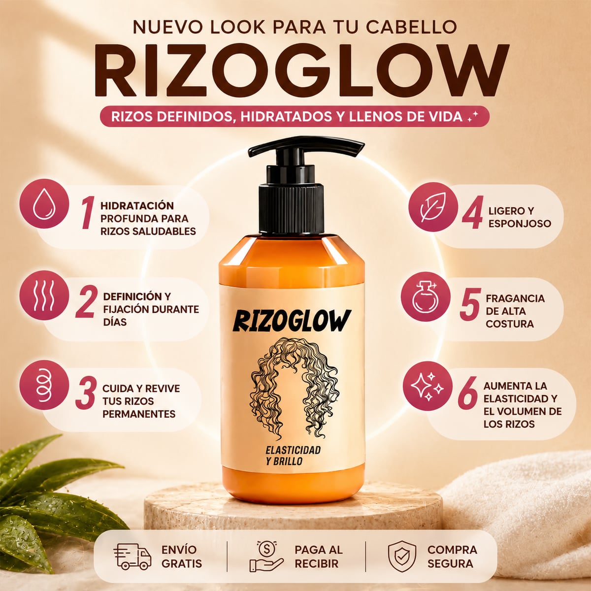 RizoGlow™ - Recupera la definición de tus rizos sin pasar horas arreglándolos- OFERTA 2X1 + Envío gratis
