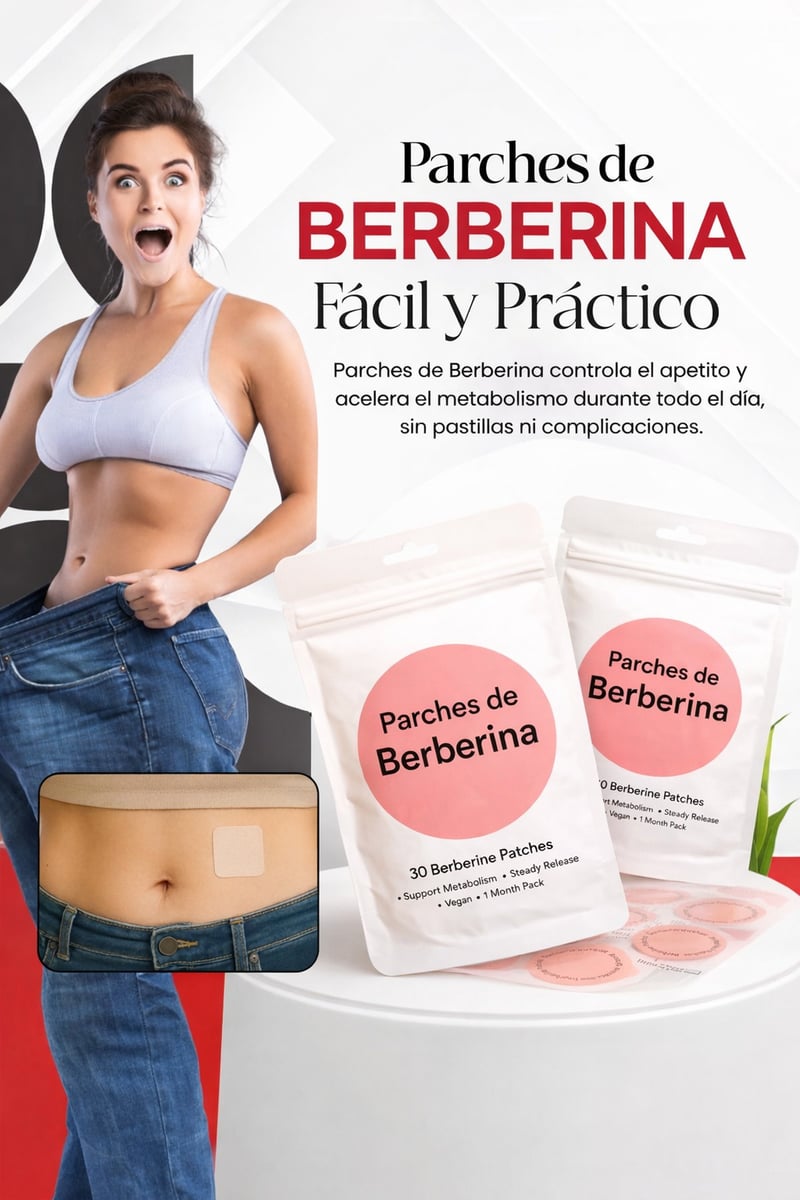 馃槺Lleva 2 y Paga 1馃槺 PARCHES DE BARBERINA ADELGAZANTES GLP-1 - CONTROLA TU PESO FACIL Y SEGURO + ENVIO GRATIS 馃巵