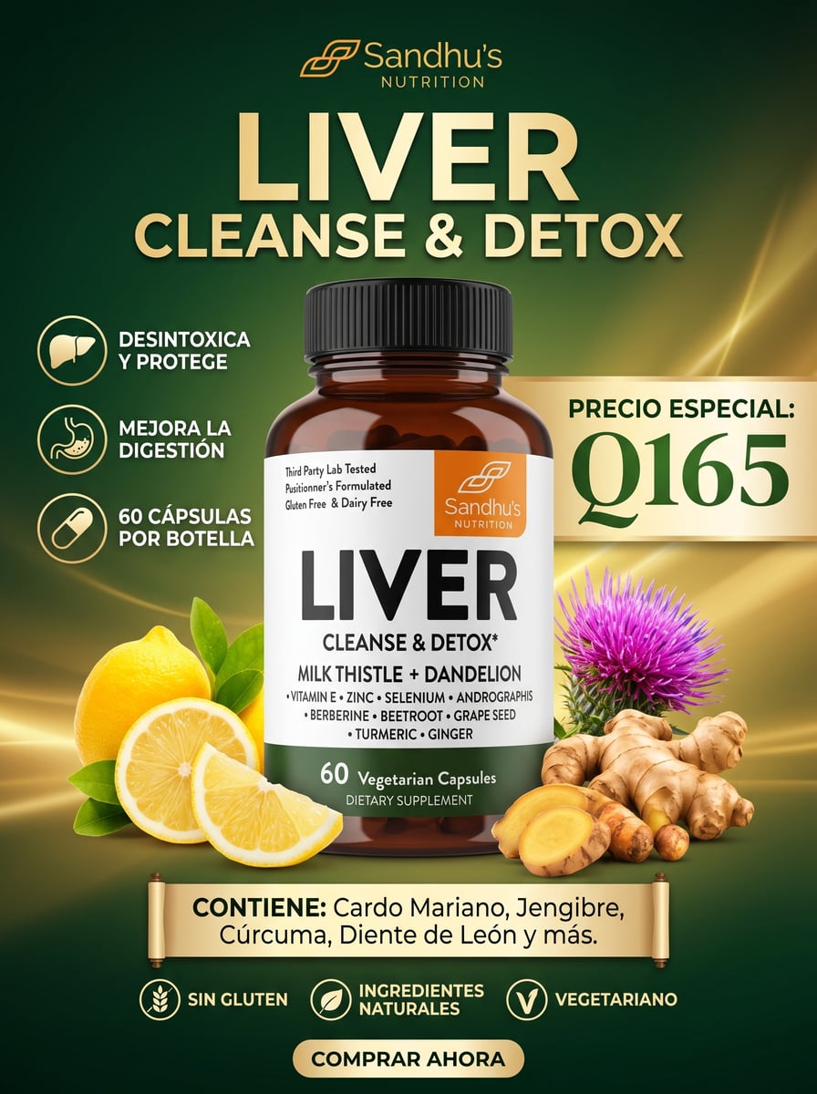 💛 LIVER CLEANSE™ - Detox Premium 60 Cápsulas + Envío Gratis