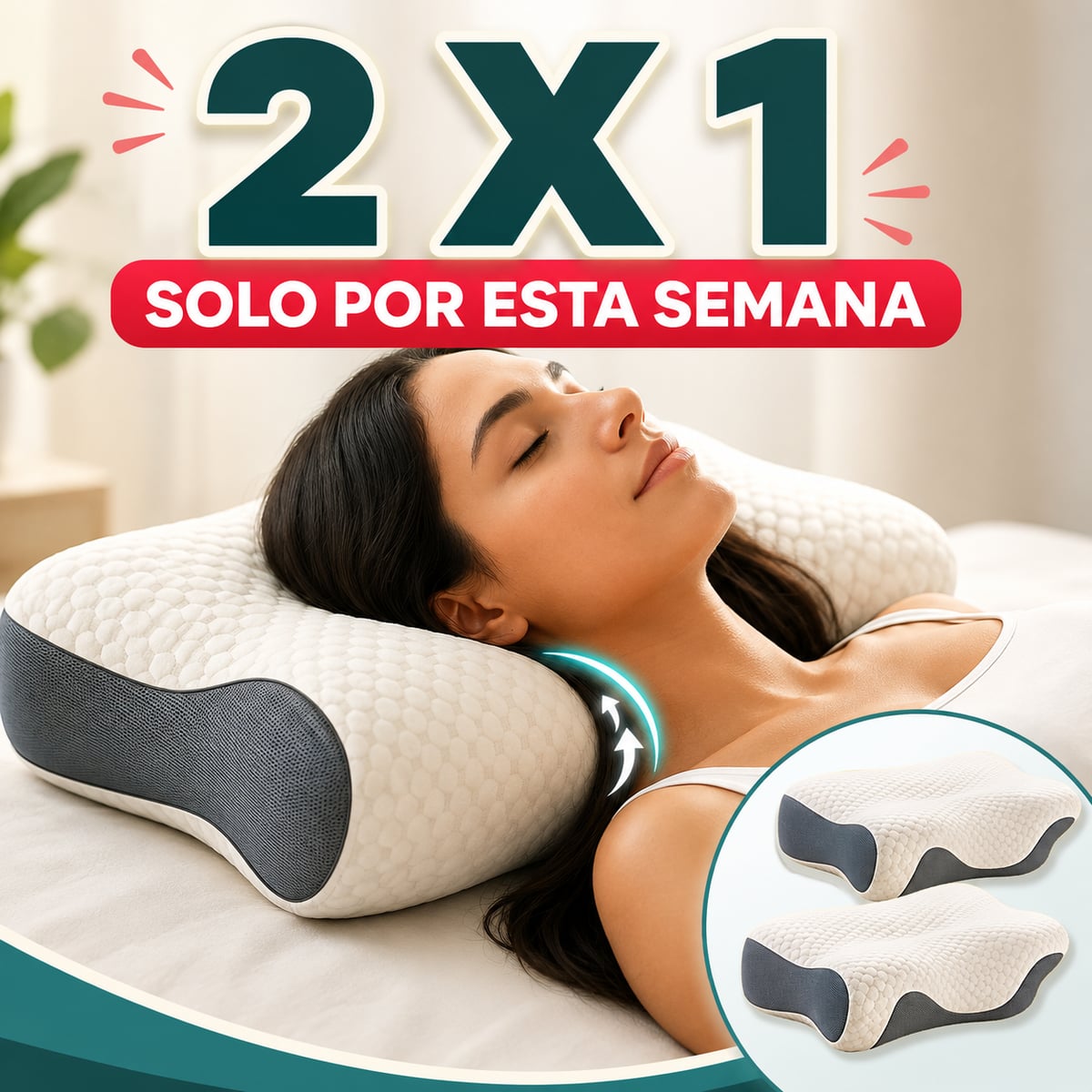 OFERTA 2 X 1 - DELUXE ERGONOMIC RELAX Almohada Ortopédica