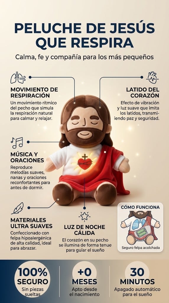 Peluche de jesus que respira