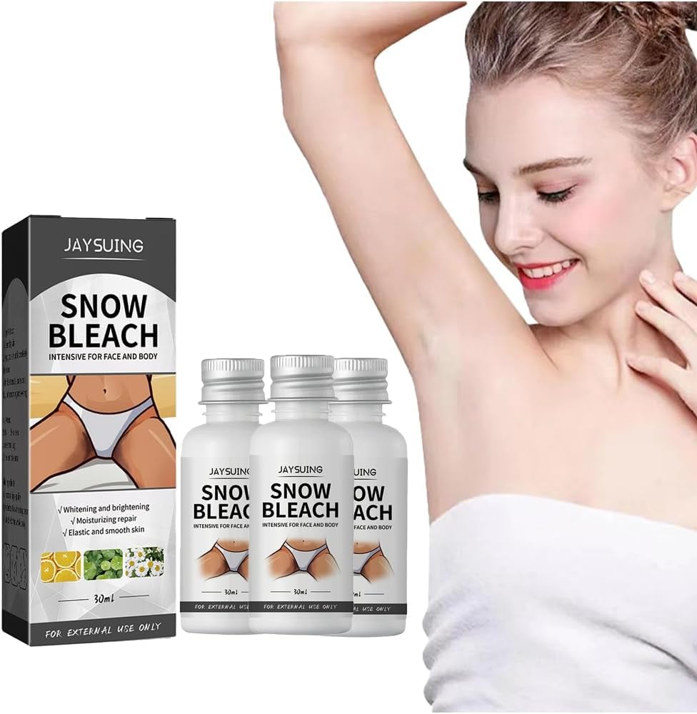 Crema blanqueadora de la Piel de Nieve para la Zona íntima, Axilas, Cuello, Rodillas,