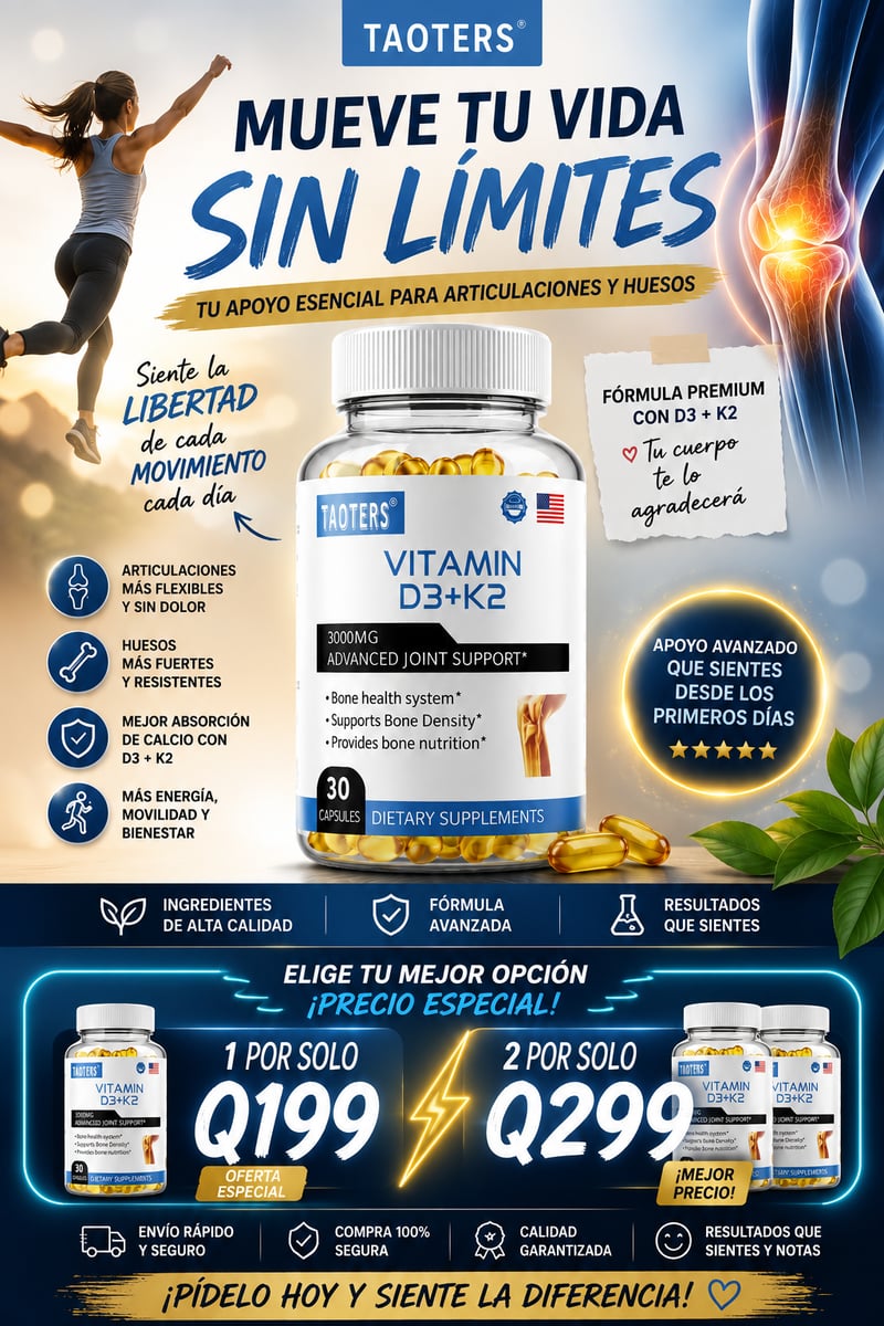 Suplemento de vitamina D3K2 - Tu escudo diario en una cápsula - OFERTA 2X 299