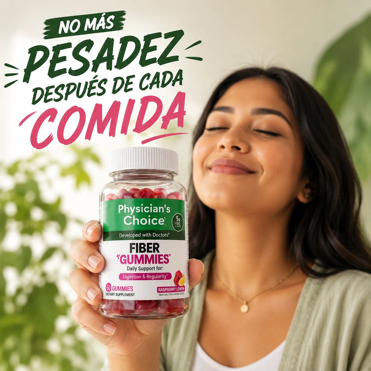 Gomitas de Fibra para una Digestión Perfecta (Fiber Gummies) - Sabor Frambuesa
