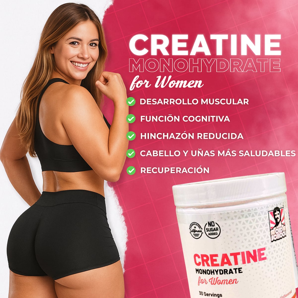 🍑 CREATINA MONOHIDRATADA 5 EN 1 (+COLÁGENO) 🍑