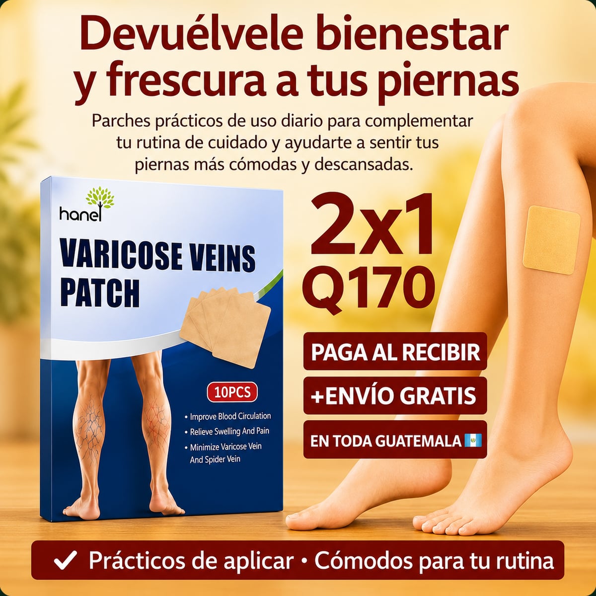PARCHES PARA LAS VARICES 2x1 | PAGO CONTRA ENTREGA Y ENVÍO GRATIS