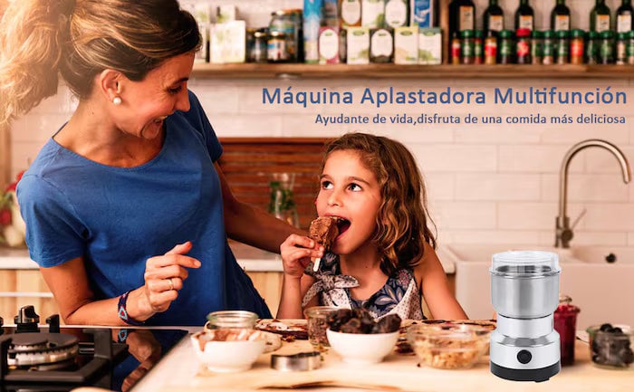 Molinillo Eléctrico Portátil de Acero Inoxidable, para Café, Especias, Semillas y Hierbas