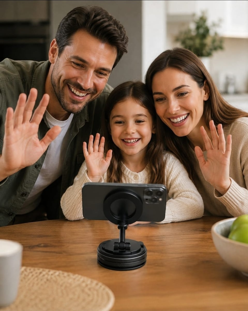 Soporte para celular Magnético 360° con Succión al Vacío