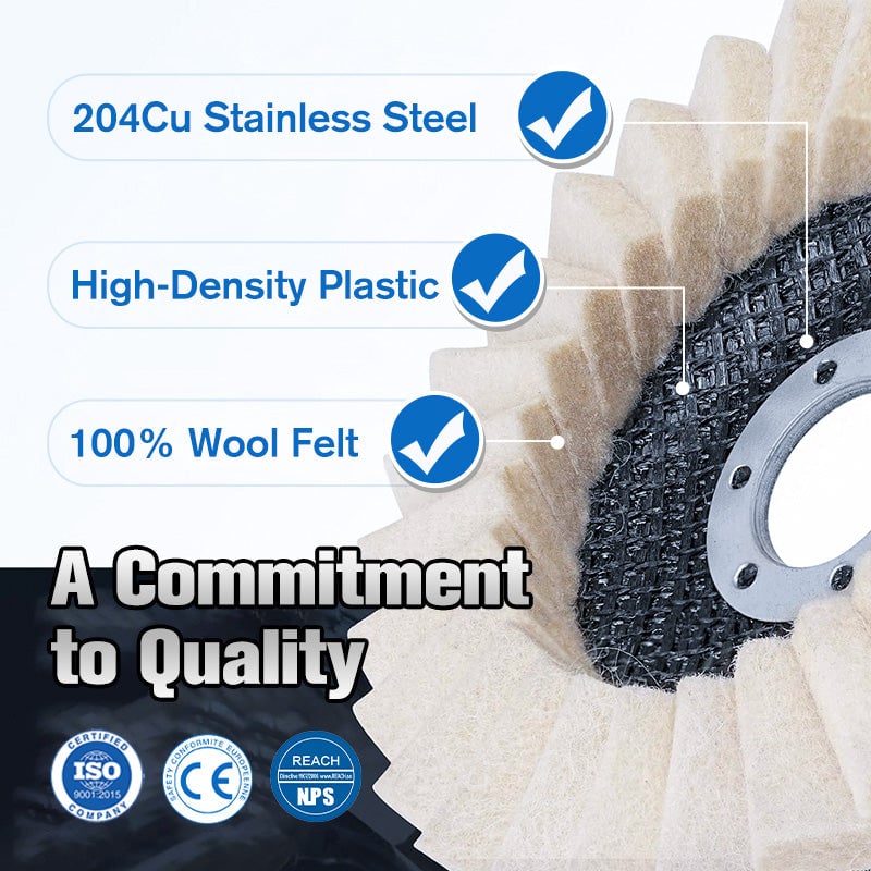 š„LAST DAY -BUY 1 GET 1 FREEš„Wool Felt Flap Polishing Disc