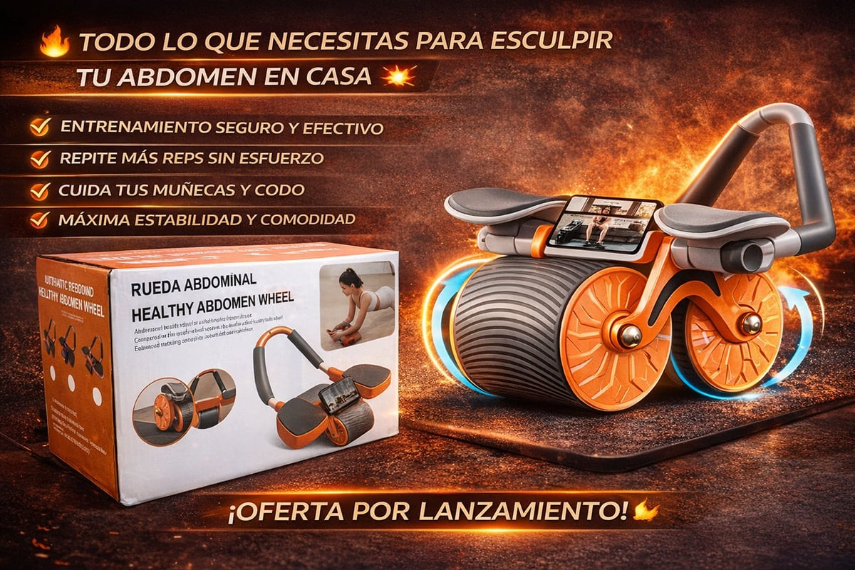 🔥 RUEDA ABDOMINAL AUTOMATICA PRO CON REBOTE INTELIGENTE 💪+ ENVIO GRATIS