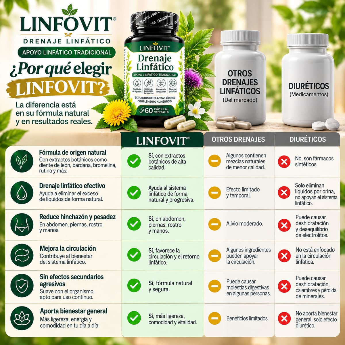 🥇LINFOVIT® | SOPORTE METABÓLICO CONTRA LÍQUIDOS RETENIDOS🌿✨