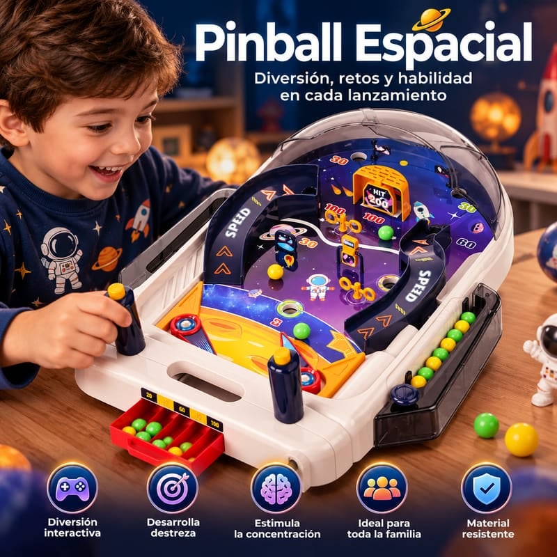 Pinball Espacial Infantil 3D