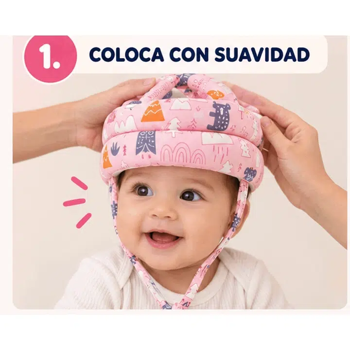 CASCO BEBE PROTECTOR COLOR ROSA