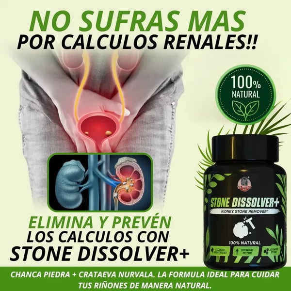 StoneDissolver - Suplemento Renal para Calculos y Apoyo a los Riñones