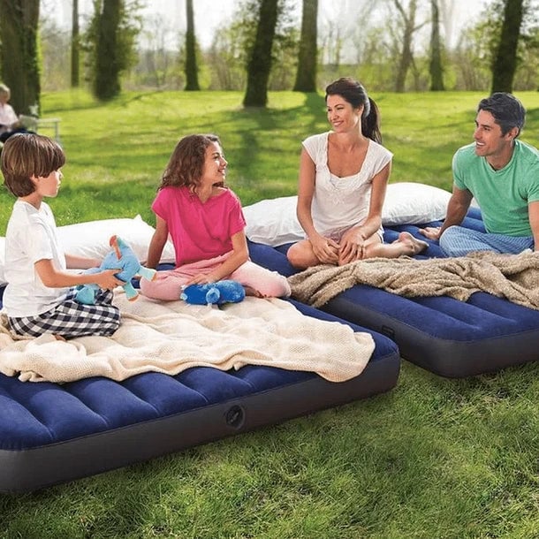 COMBO colchón inflable 2 plazas + 2 almohadas + inflador