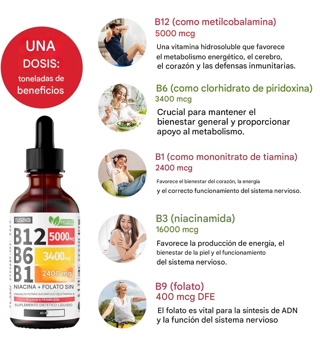 VITAMINA B12-B6-B1 QUE APORTAN ENERGIA A TU VIDA SABOR A FRAMBUESA+ ENVIO TOTALMENTE GRATIS A TODO GUATEMALA🎁