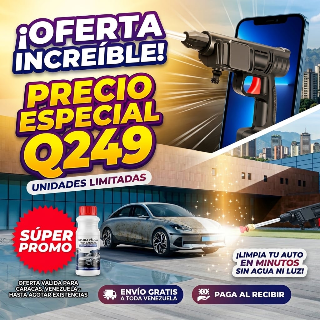 Hidrolavadora Portátil 48v : ahorro, potencia y brillo para tu vehículo 🚗💦👌 con envío gratis