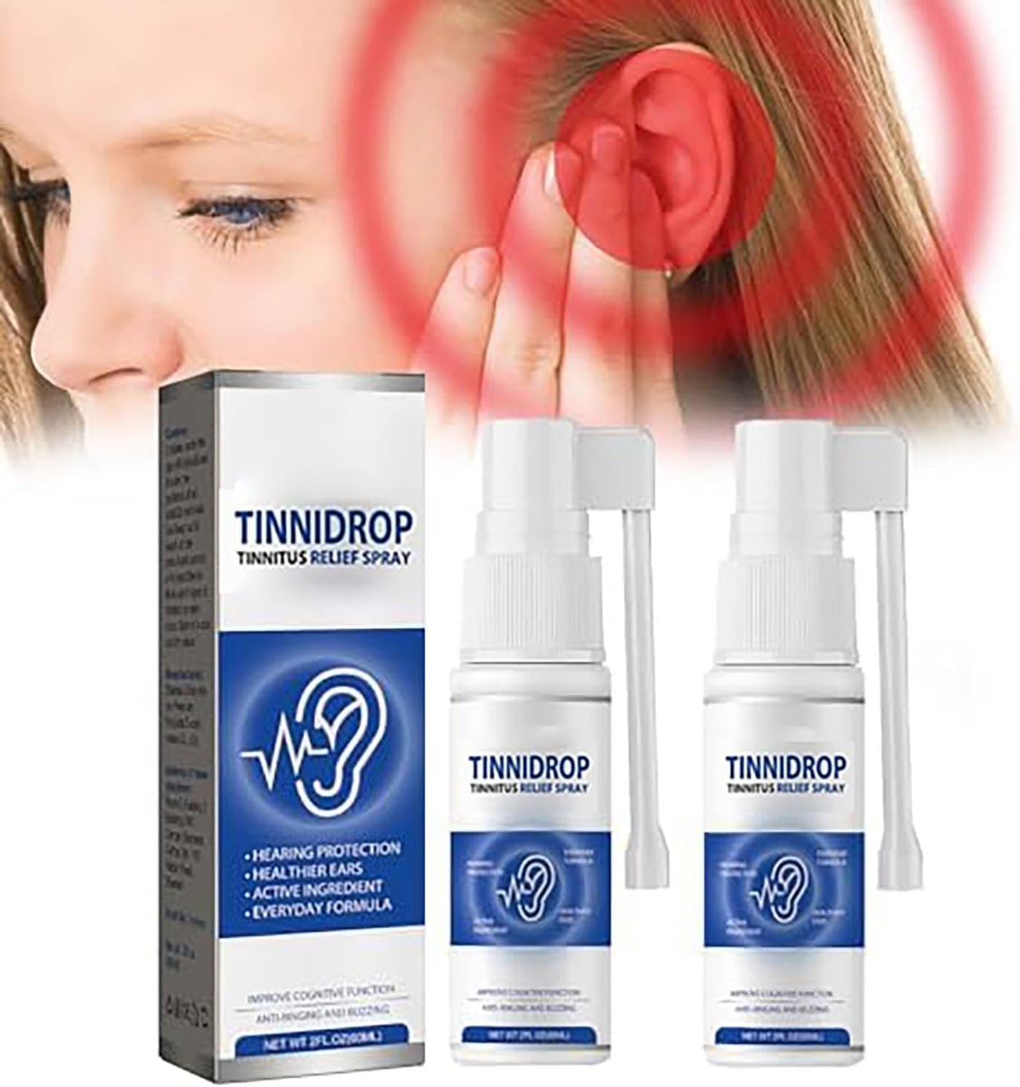 Tinnidrop - AEROSOL PARA ELIMINAR EL TINNITUS Y LOS SONIDOS DEL OÍDO + ENVIO GRATIS