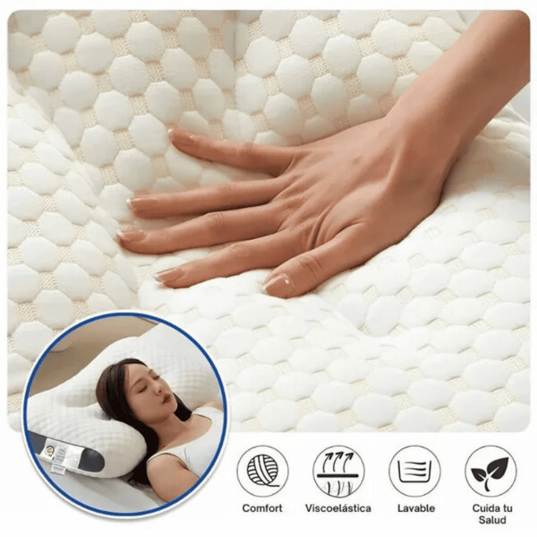 ⚡️OFERTA 2 ALMOHADAS  DELUXE ERGONOMIC PLUS Almohada Ortopedica 3d Con Alineación Cervical Perfecta + ENVIO GRATIS 🎁