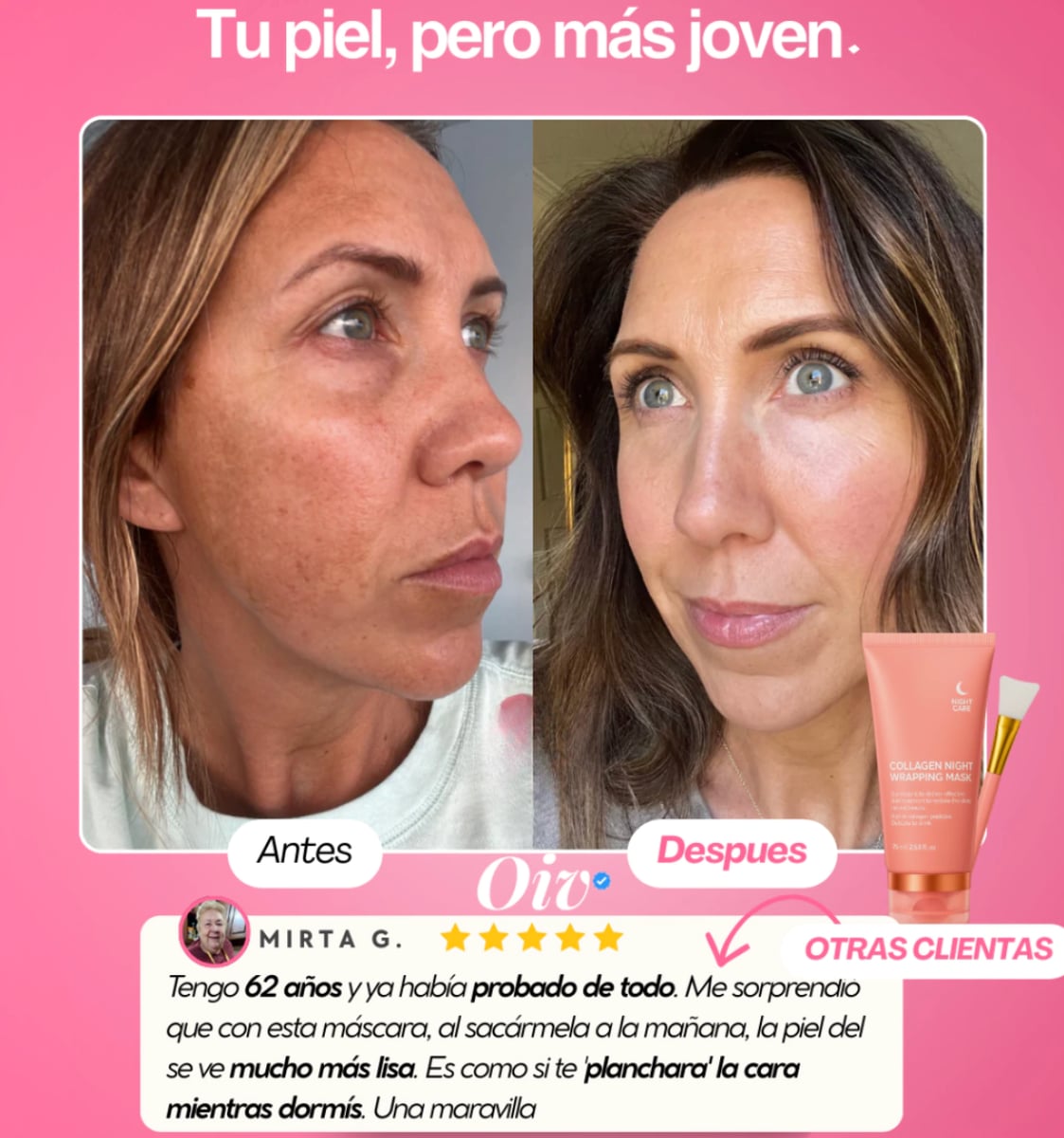 Mascarilla Nocturna de Colágeno 🌙✨ | Dale a tu Piel la Rutina Perfecta💎💧