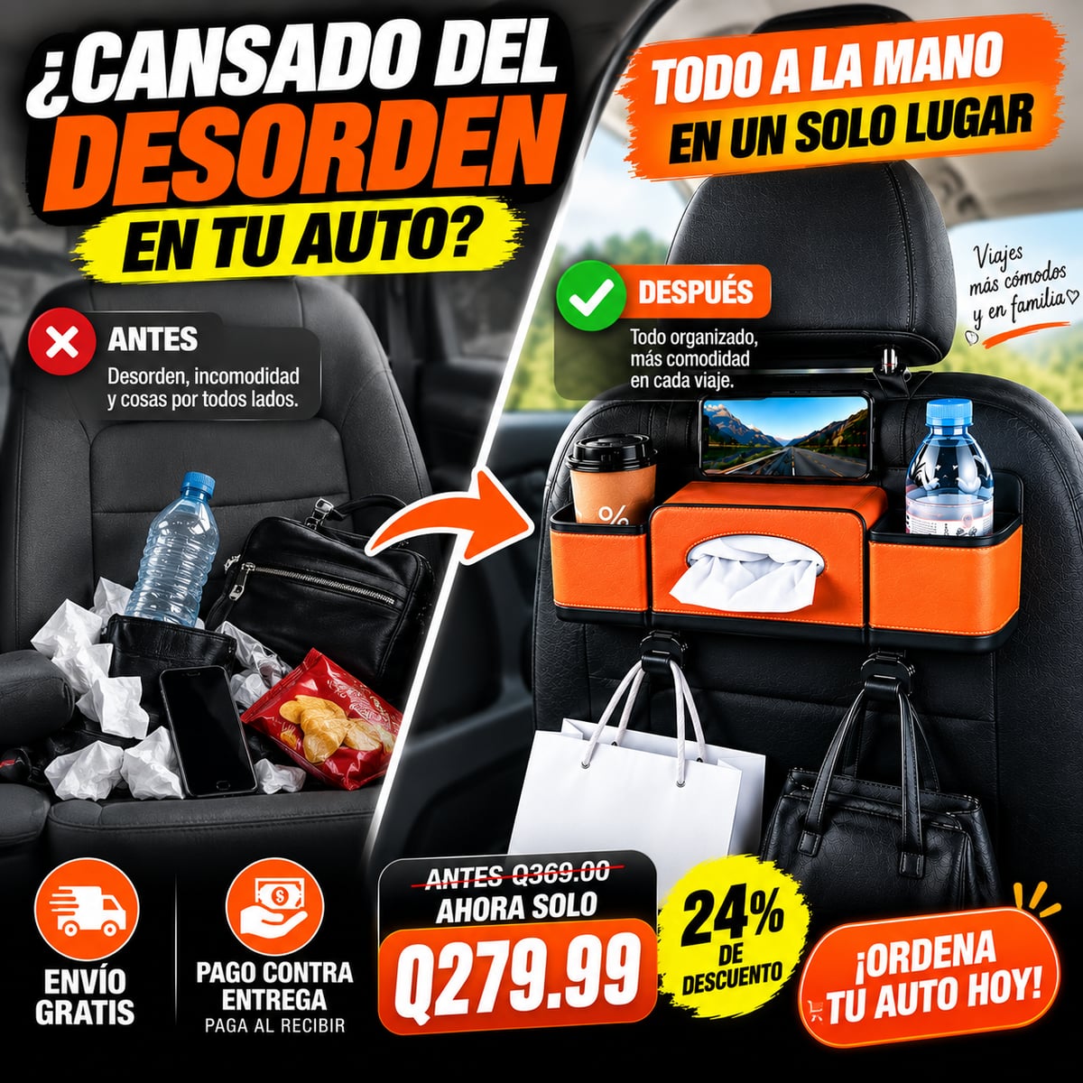 Organizador de Auto HOLDCY