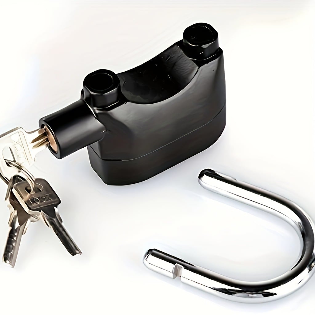 Candado GuardLock 110dB – Alarma Antirrobo para Moto, Bicicleta y Hogar