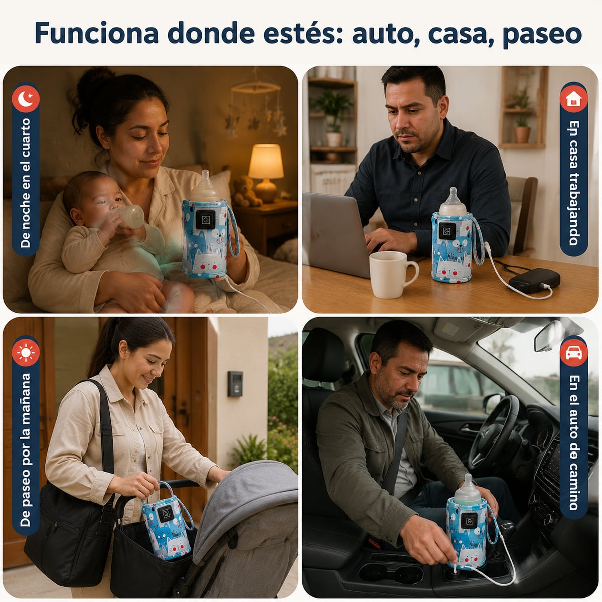 Calentador de biberón - Biberón calientito sin correr a la cocina