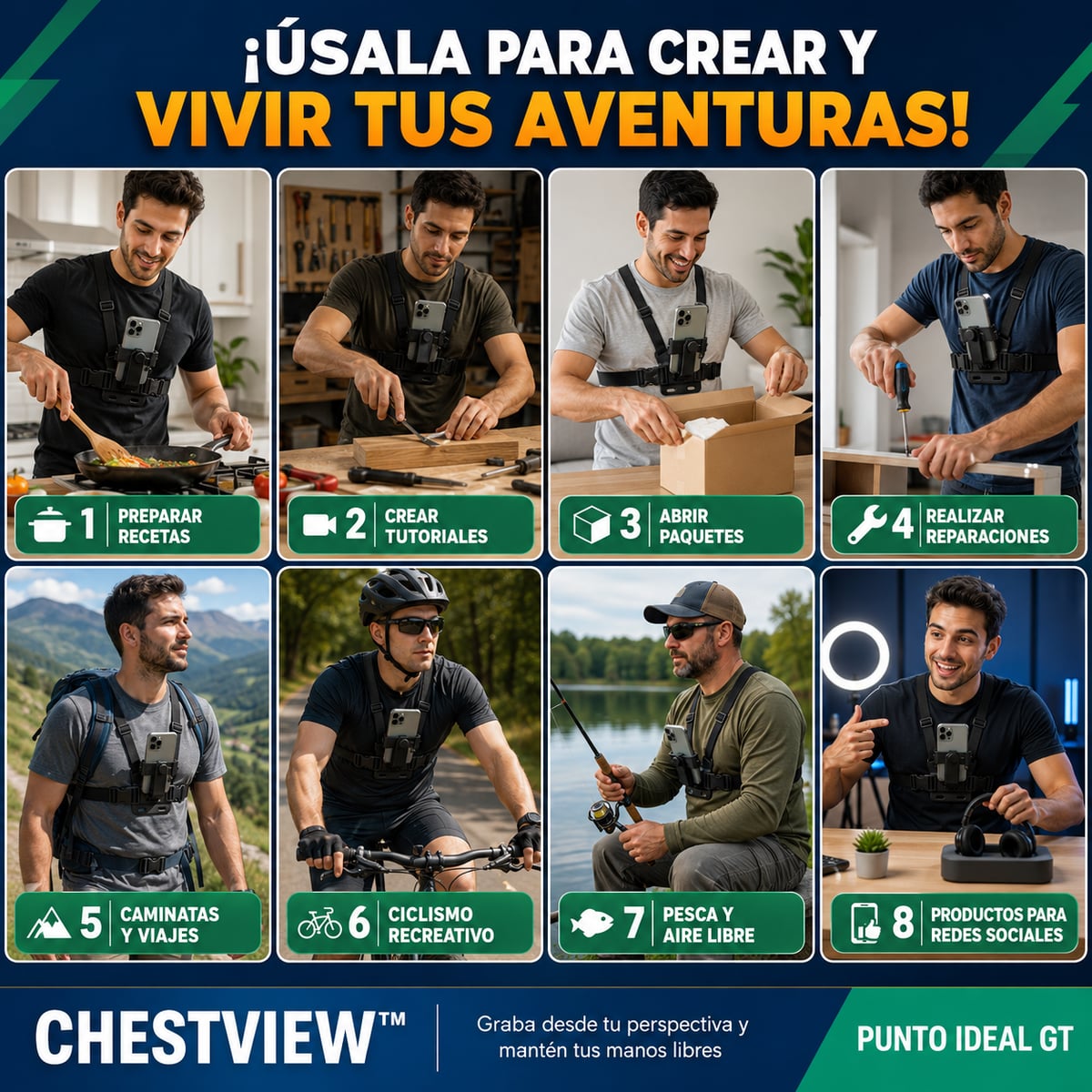 ChestView™ | Graba con las manos libres