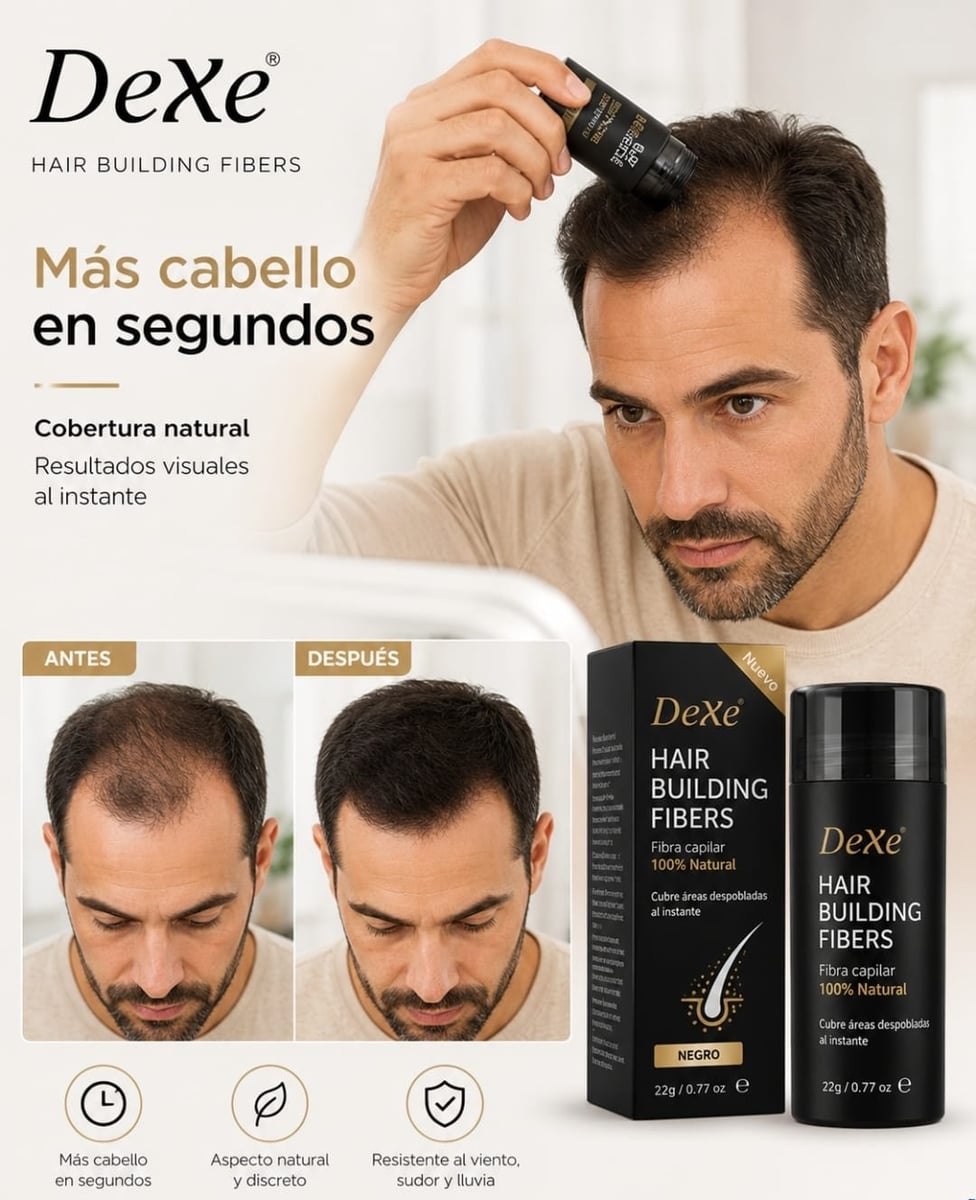 Fibras Capilares DeXe – Cabello Más Denso y Abundante al Instante