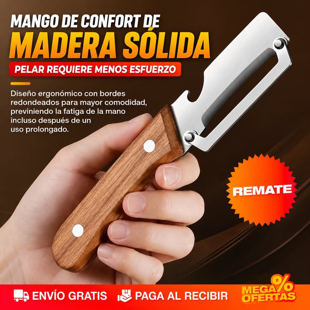 Set X5 Pelador Multi Funcional De Frutas Y Verduras Acero Inoxidable