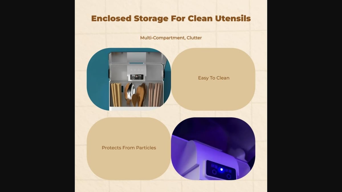 Esterilizador UV para Cubiertos 🦠 Desinfección Total + ENVIO GRATIS