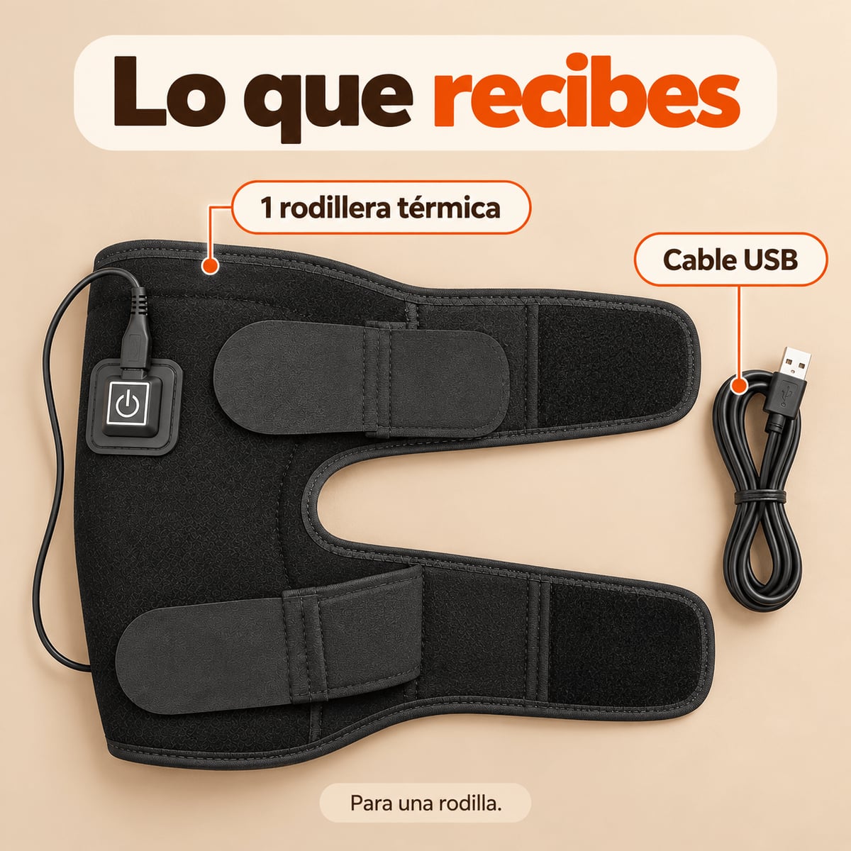 Rodillera Térmica USB con 3 Niveles de Calor