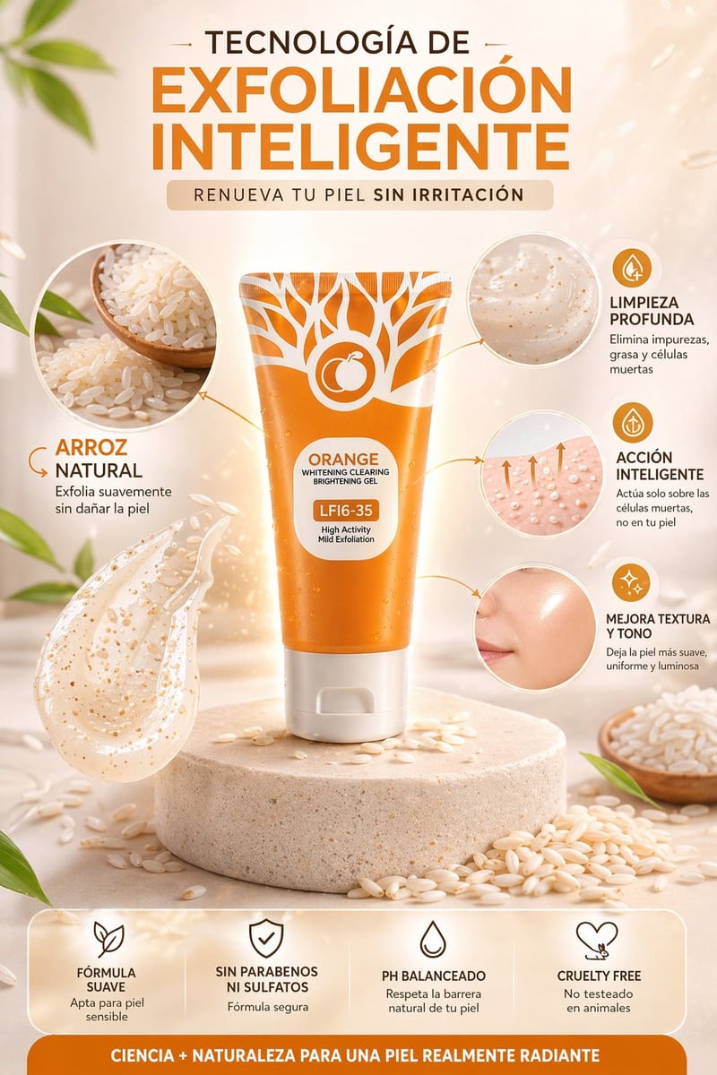 EXFOLIANTE ORANGE - ANTIMANCHAS, PIEL RADIANTE EN MINUTOS